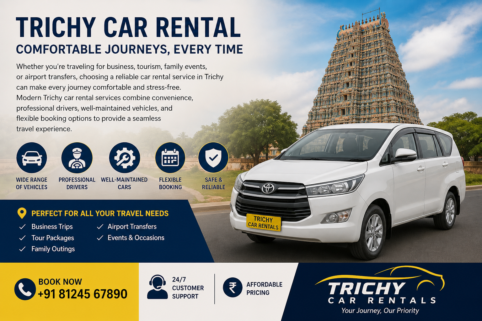 Why Trichy Car Rental Services Are Becoming the Smart Choice for Every Journey